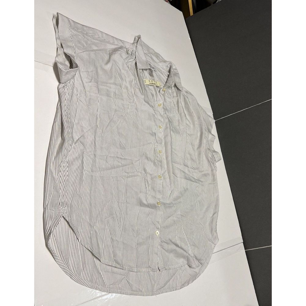 Madewell Central Shirt In Luis Stripe Short Sleeve Button Down Women’s M J7333